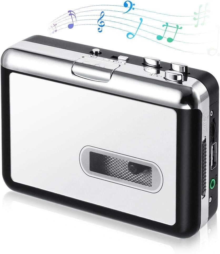 OfficeLead Cassette Player Tape to MP3 Converter Retro Walkman Auto Reverse Portable Audio Tape Player with Earphones, No Need Computer