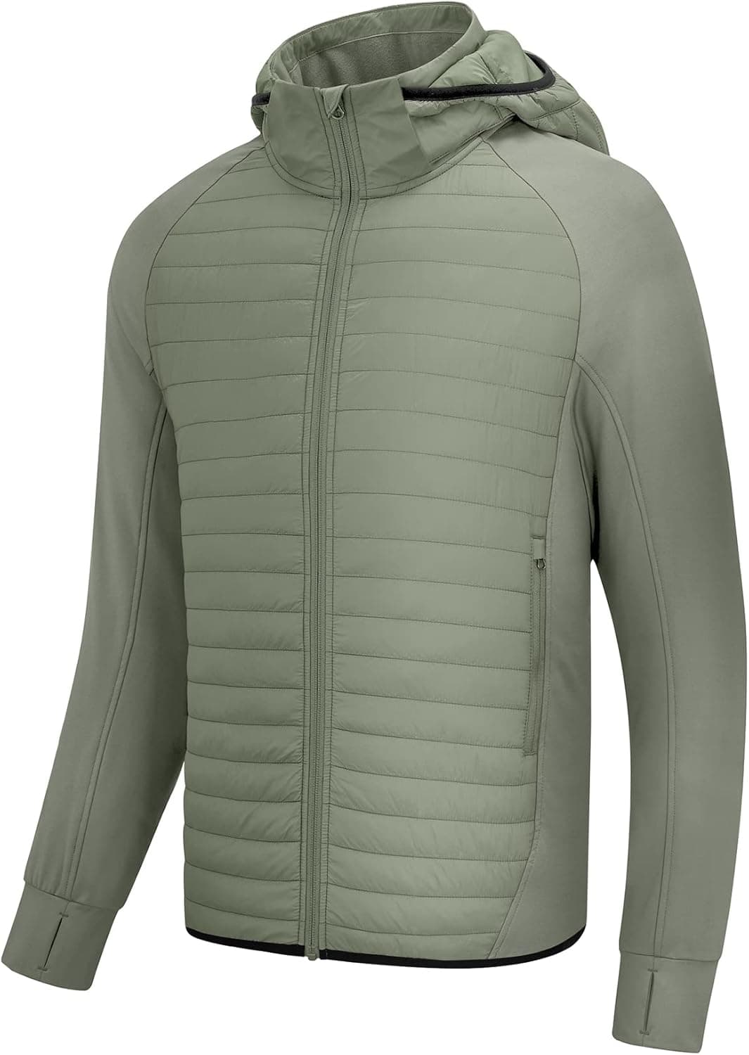 Thapower Men's Windproof Jacket Lightweight Warm Puffer Windbreakers Winter Down Jacket Thermal Hybrid Coat Hiking Packable