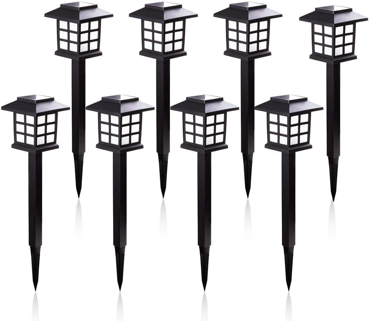 GIGALUMI Solar Pathway Lights Outdoor, Waterproof Outdoor Solar Lights for Garden, Landscape, Path, Yard, Patio, Driveway, Walkway- (8 Pack)