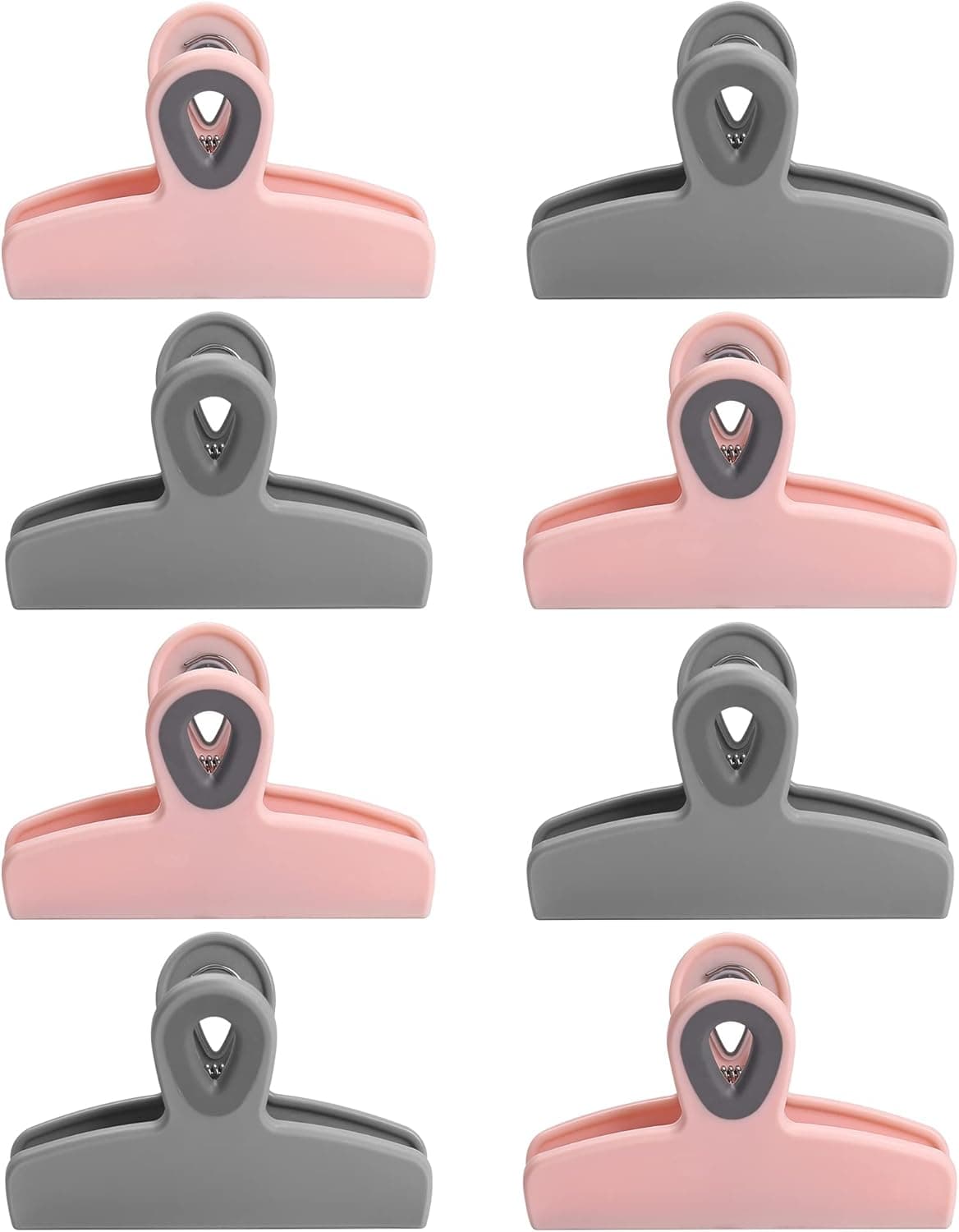 Chip Clips Magnetic, 5 Inches Clips LYGZTing 8pc Bag Clips with Magnet Chip Clips Bag Clips Food Clip Fridge Magnet Clips Kitchen Clips Bag Clips for Food Storage with Air Tight Seal Grip Snack Clips