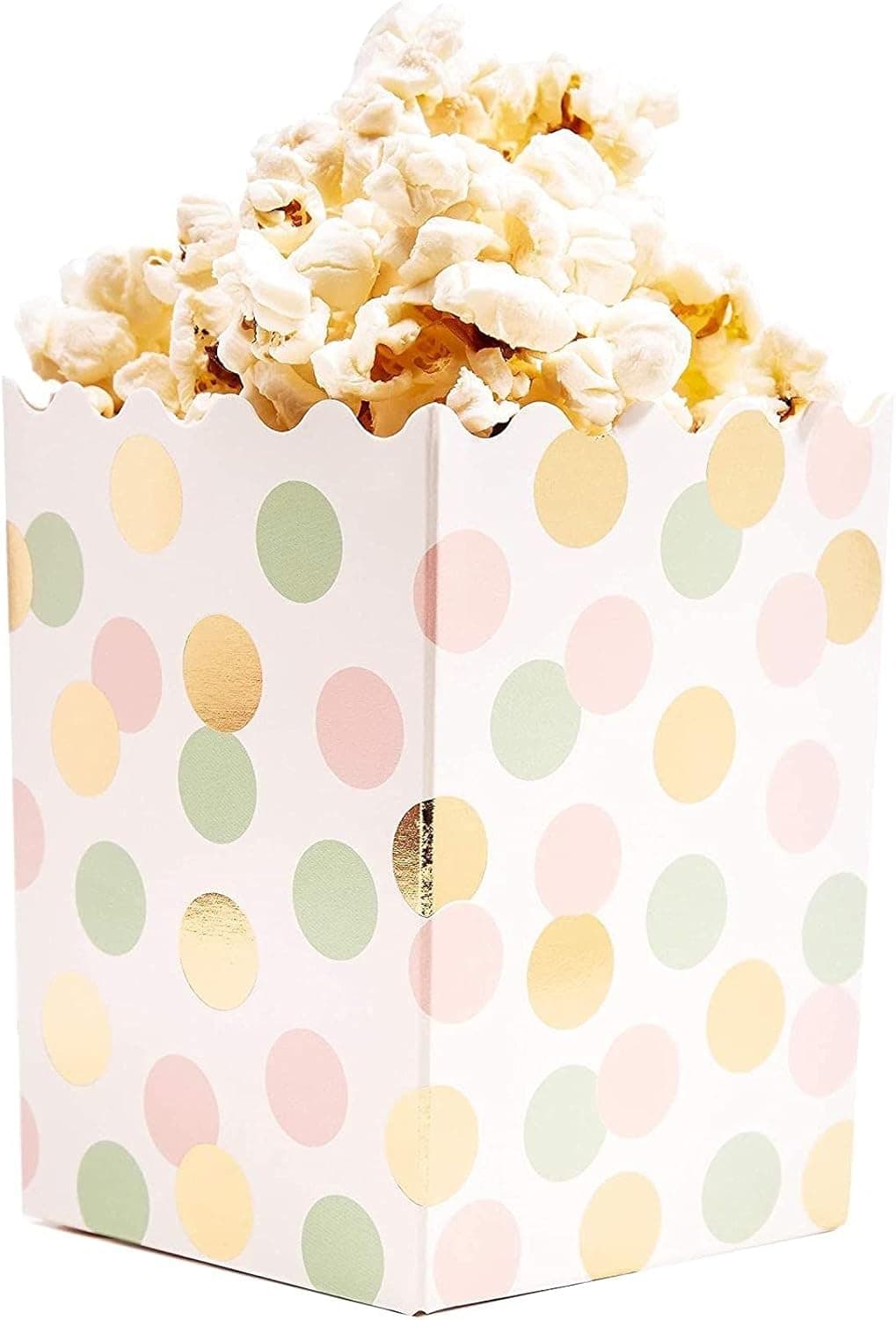 Mini Polka Dot Popcorn Party Favor Boxes (60 Pack)