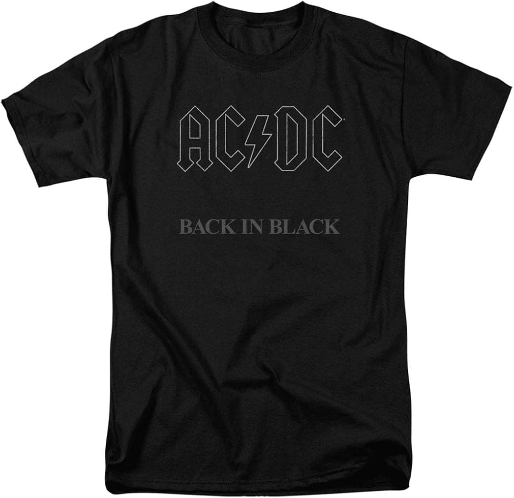 ACDC Back in Black Rock Album T Shirt & Stickers