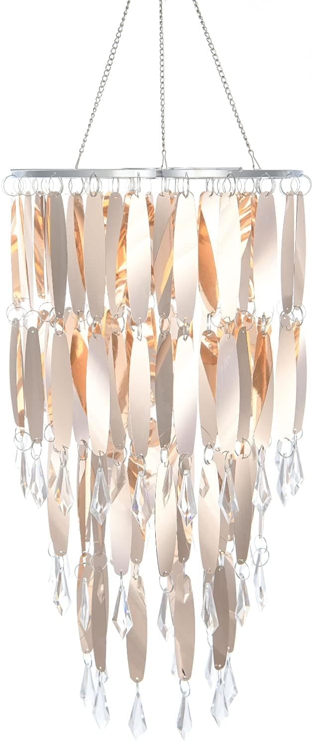 BUVANE,Bling Hanging Chandelier,10x20inch Spangle Chandelier,Great idea for Wedding Chandeliers Centerpieces Decorations and Any Event Party Home Decor (Champagne Gold)