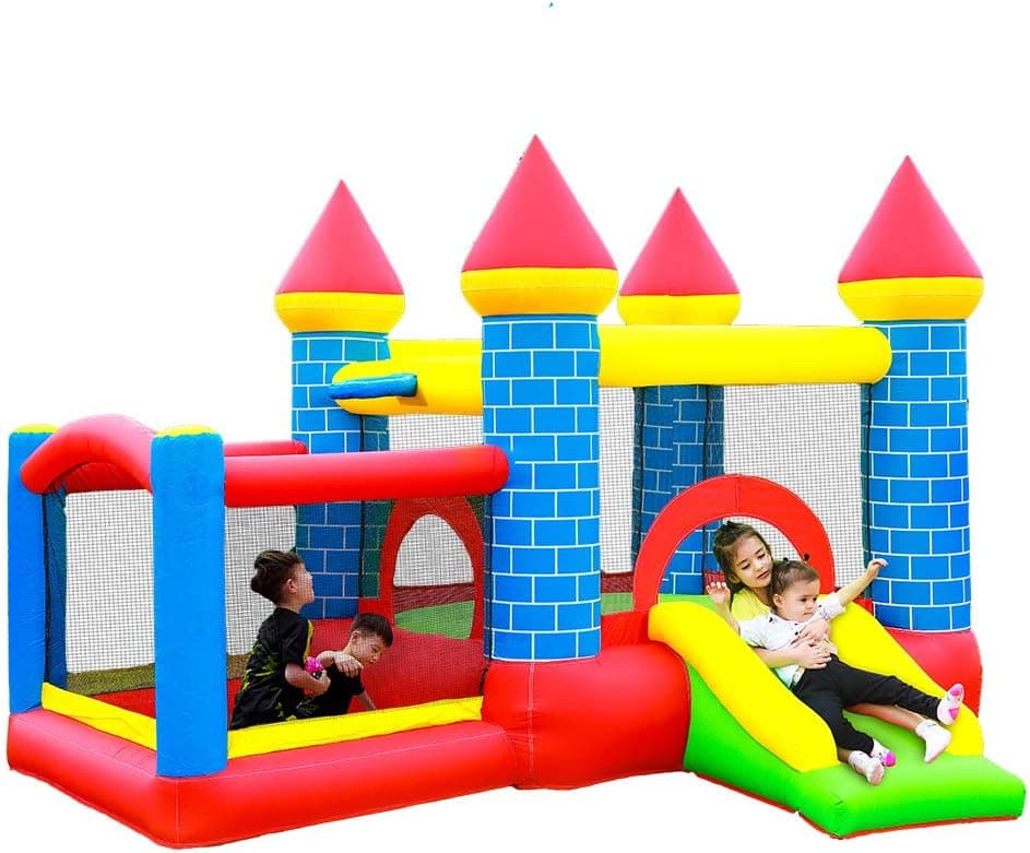 Doctor Dolphin Inflatable Toddler Bounce House with Slide Bouncy House for Kids Outdoor with Blower
