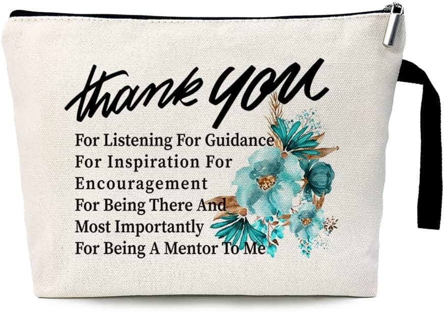 ZHANTUONE thank you Mentor Cosmetic Bag,Gift for Mentor ,Thank You Gifts for Mentor Teacher,Mentor Appreciation Gifts for Women,Birthday Gift for Mentor,Retirement Gift for Mentor