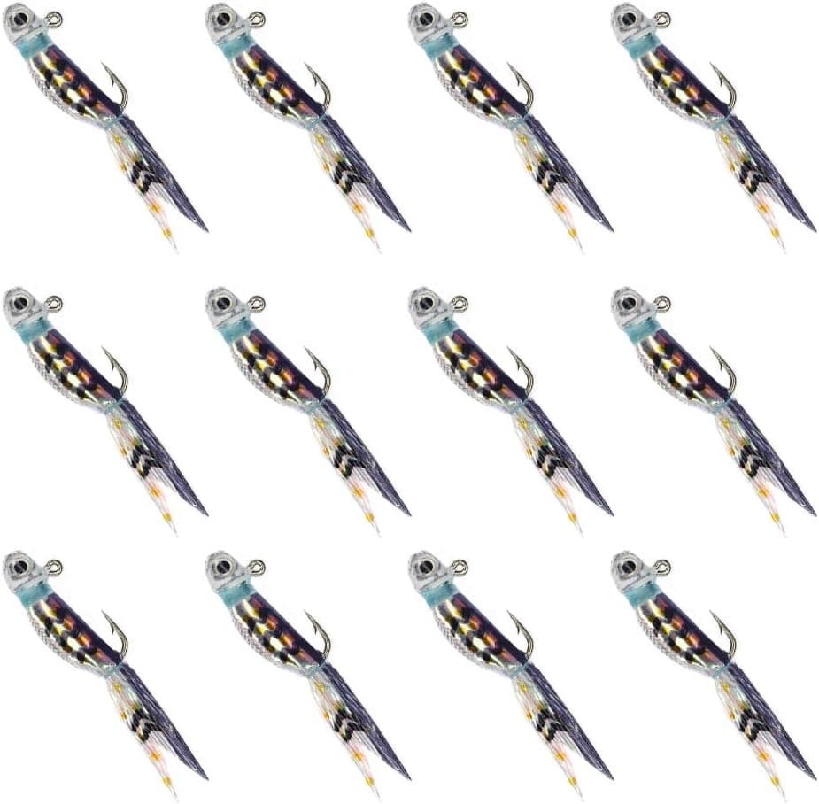 YZD Silverside Minnow Crappie Jig 12pcs