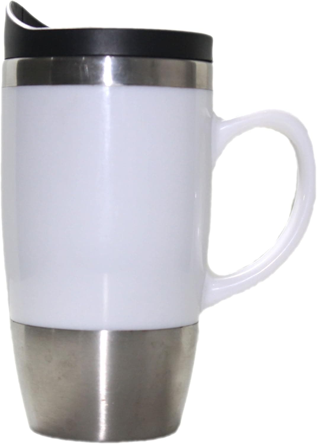 STREET CRAFT Stainless Steel Travel Mug, leek proof Lid, 18 oz, Desk Mug, Coffee Mug,Dual Wall Air Insulated Beer & Beverage Mug/Cup - Keep Your Drink Cold & Hot Longer 1 Pcs White Mug