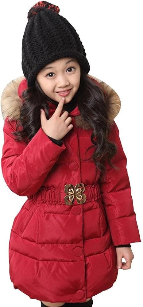 Girl's Winter Cotton Coat Jacket Parka Outwear Blak Tag 140CM