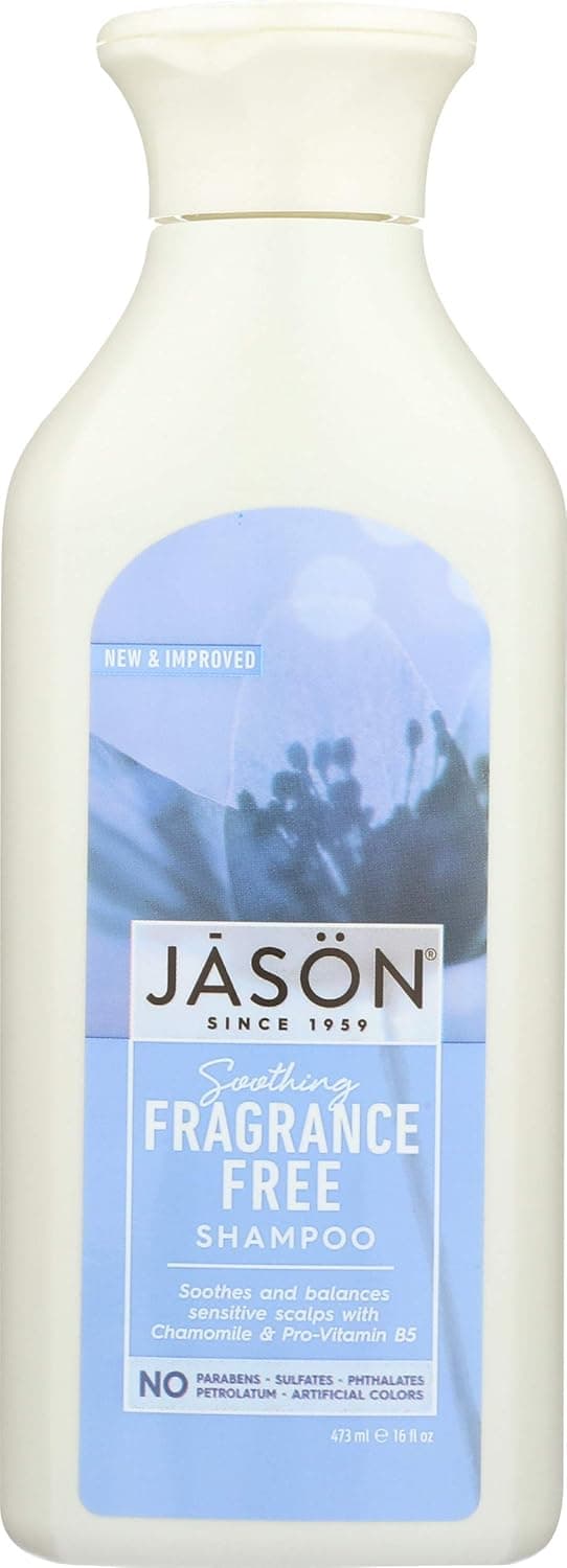JASON NATURAL COSMETICS Fragrance Free Daily Shampoo, 16 FZ