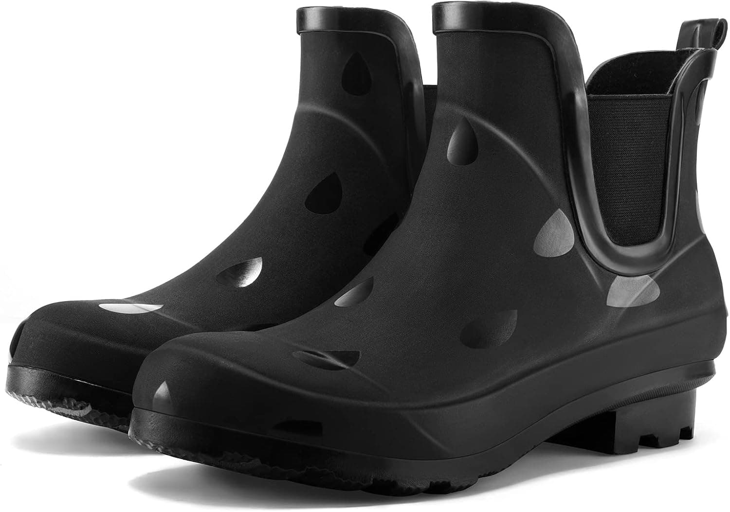 K KomForme Women's Ankle Rubber Rain Boots Waterproof Short Garden shoes