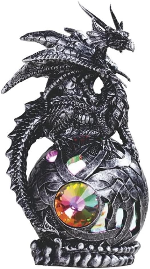 George S. Chen Imports Dragon on Light Up LED Orb Statue Display (71913)
