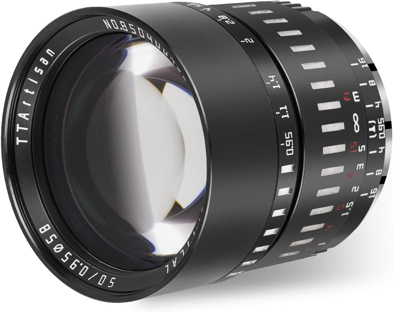 TTartisan 50mm F0.95 Portrait-Length Manual Lens, Compatible with Fuji X-Mount Cameras X-PRO1 X-PRO2 X-E1 X-E2 X-E3 X-H1 X-T1 X-T10 X-T2 X-T3 X-T20 X-T30 X-T100 X-A1 X-A10 X-A2 X-A3 X-A5