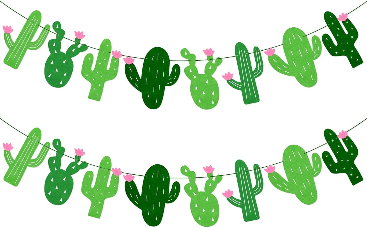 Yaaaaasss! Fiesta Banner Cacti Garlands Green Felt Mexican Themed Party Decoration Llama Birthday Party Baby Shower Supplies