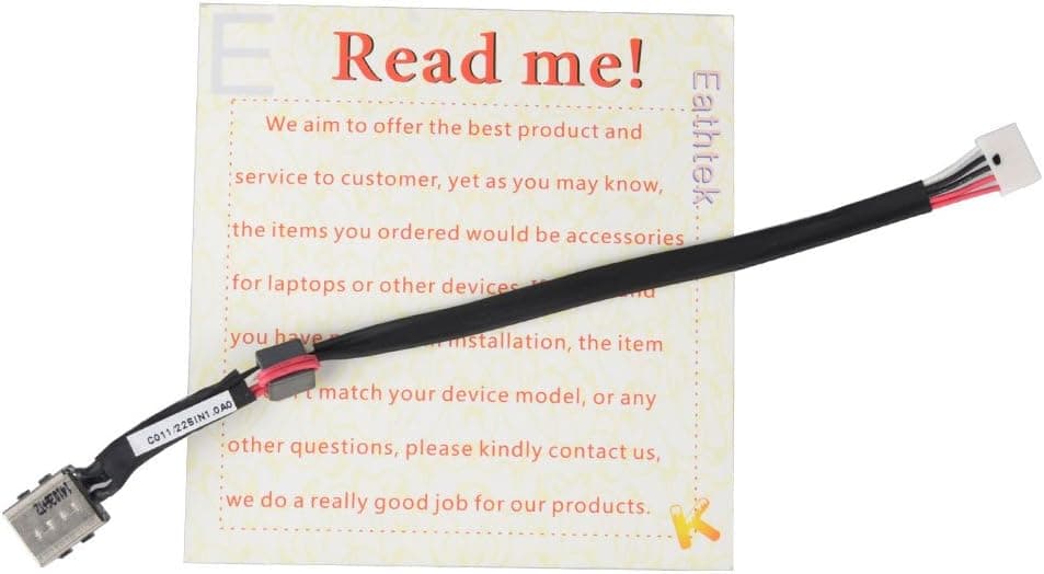 Eathtek Replacement Laptop DC Jack Power Harness Cable for Dell Inspiron 5547 M03W3 0M03W3 series