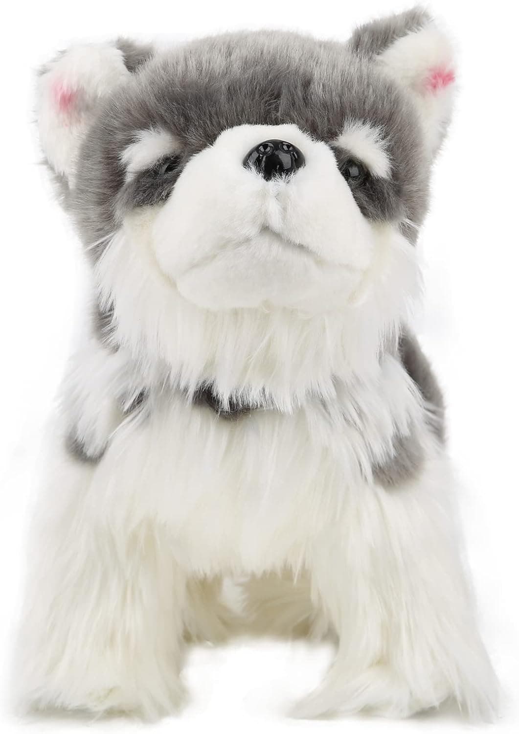 Husky Stuffed Animal, Alaskan Malamute Dog Plush, Realistic Dog Plushie for Kids, Weighted Dog Toy Stuffed Animals, 9 Inch