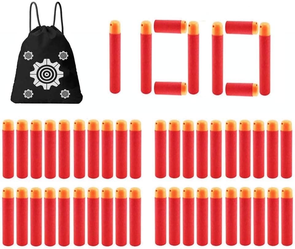 TedKat 100PCS Dart Refill Pack with Storage Bag Compatible with Nerf Mega Series
