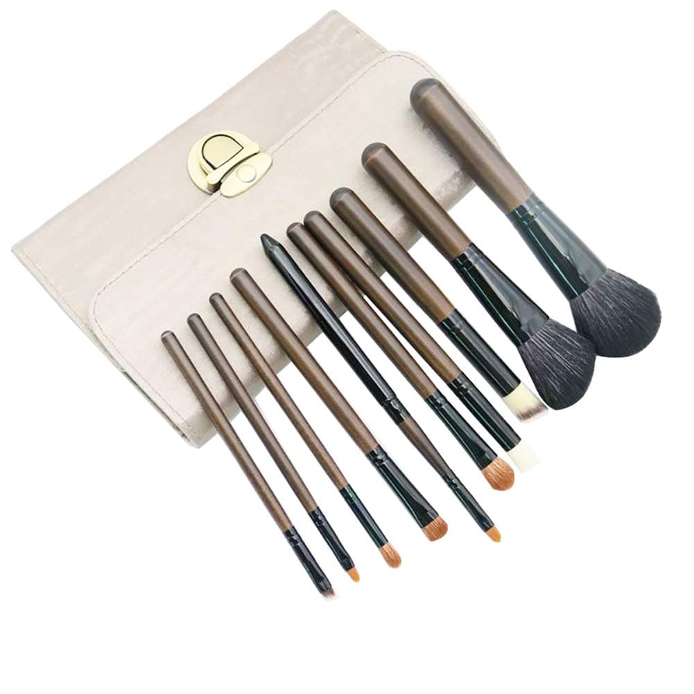 Dxaccy Makeup Brush Set Cosmetic Make Up Brushes Suitable With Powder Liquid Cream For Blush Eyeliner Face Contour Highlight (Black)