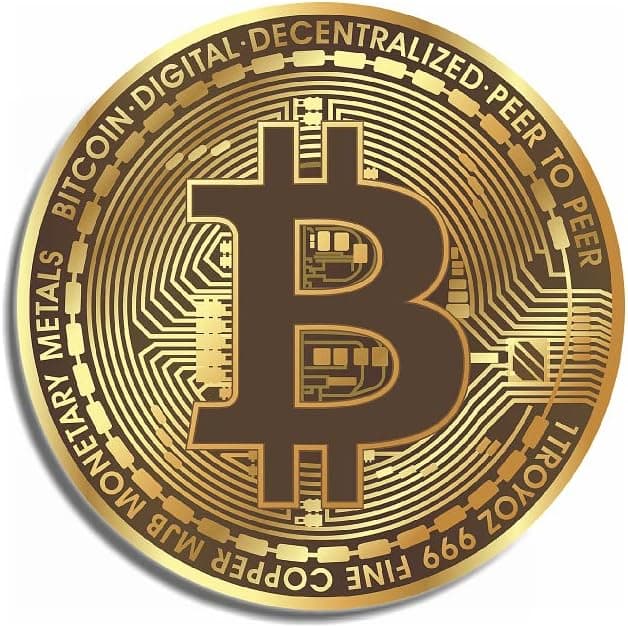 Bitcoin Decal Sticker Custom Die-Cut Vinyl Crypto Currency Money