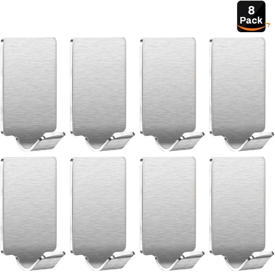 NORACLAN Shower Curtain Hooks Silver Rust Proof Stainless Steel Drapery Hooks Used for Window Curtain, Door Curtain