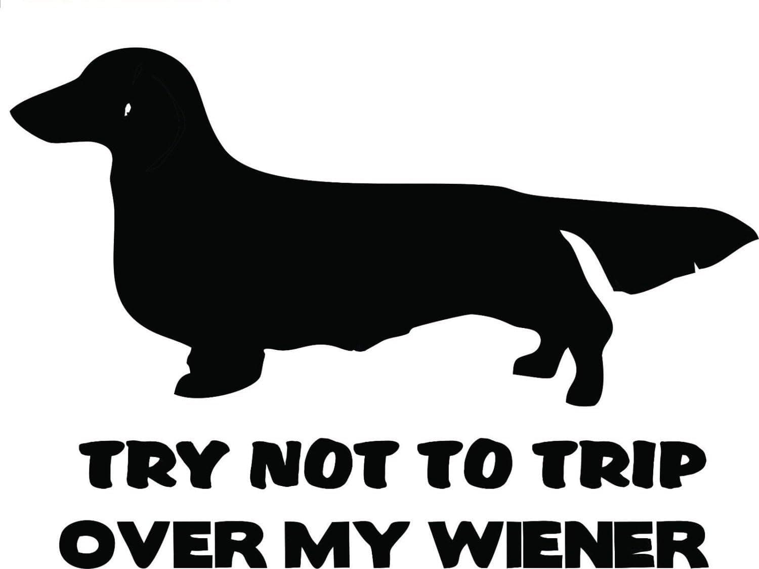 Dog Funny My Wiener Dachshund Diesel Truck Decal Car Laptop Vinyl Sticker Mac (5.5" inches (White)