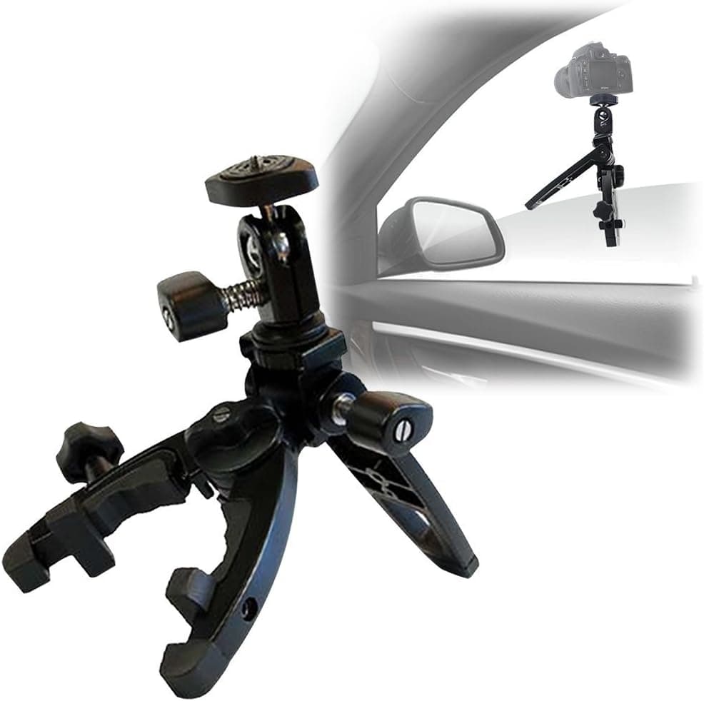 Car Window Mounting Portable Camera Clamp Tripod, Camera Mount Hardware Bracket with 1/4 inch Screw, LMS700