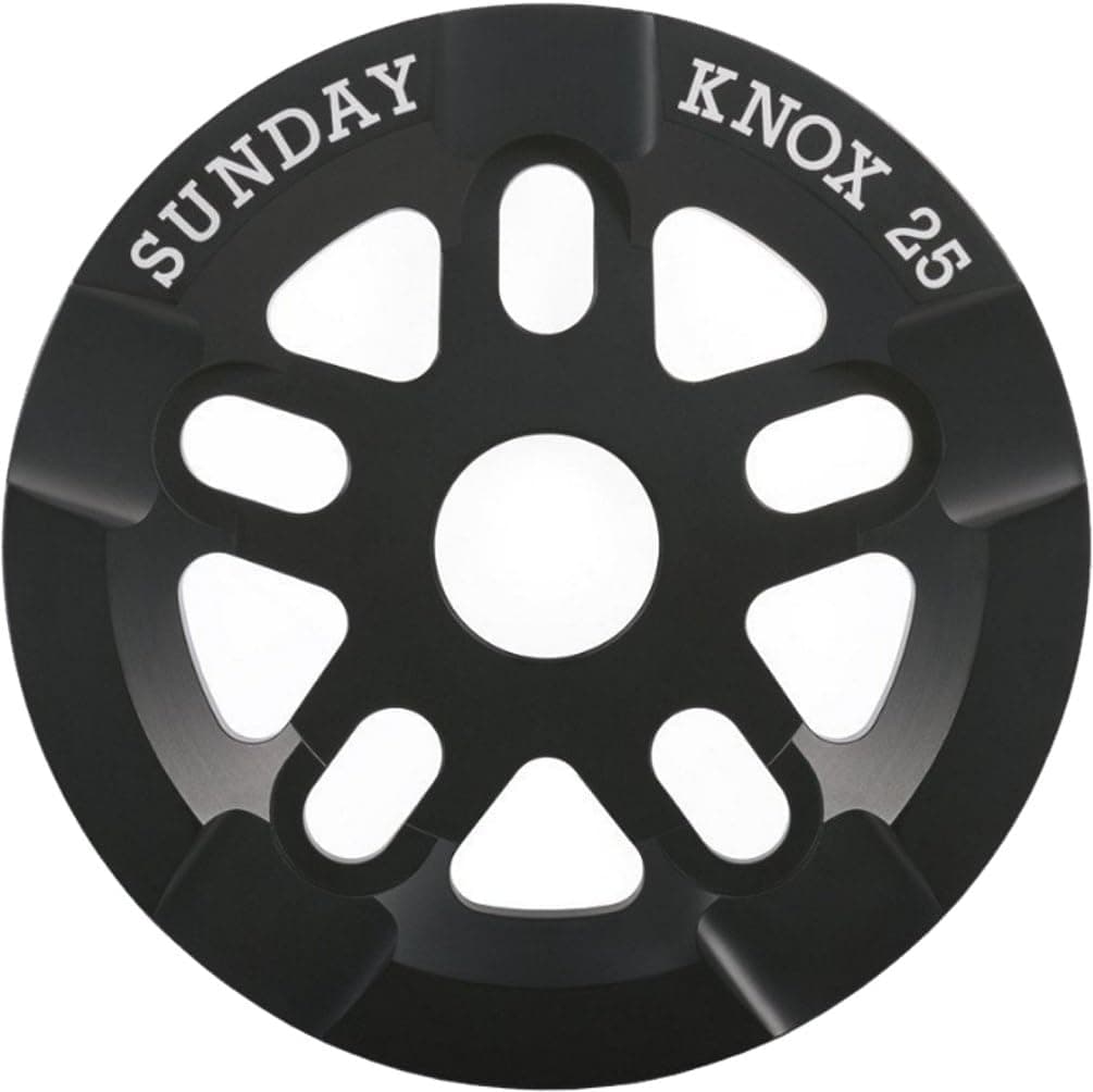 Sunday Bikes Knox 25t Black Bicycle Sprocket with Grind Guard
