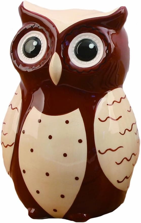Young's Ceramic Owl Bank, 6.25-Inch