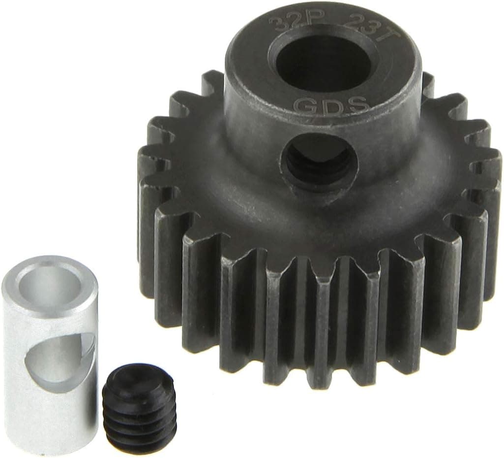 GDS Racing 32P Steel Pinion Gear for 1/8"(3.175mm) and 5mm Shaft RC Model (23T)