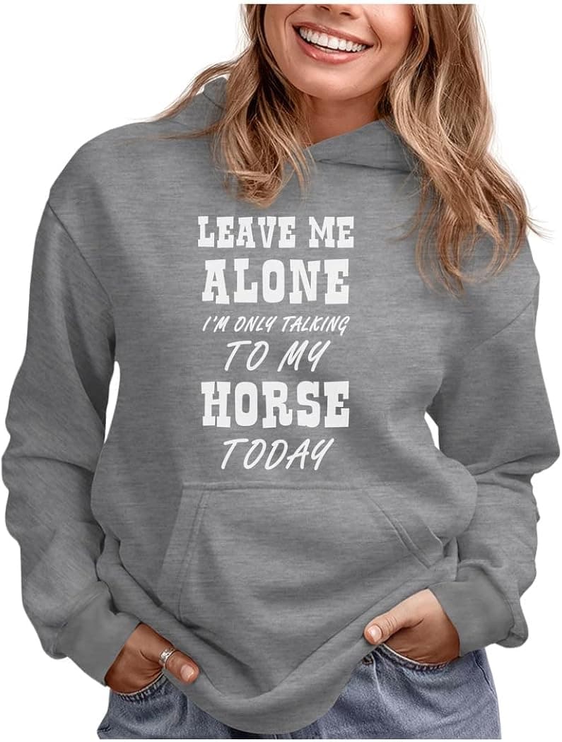Tstars Horse Gifts for Women Teen Girls Equestrian Horses Sayings Funny Hoodies