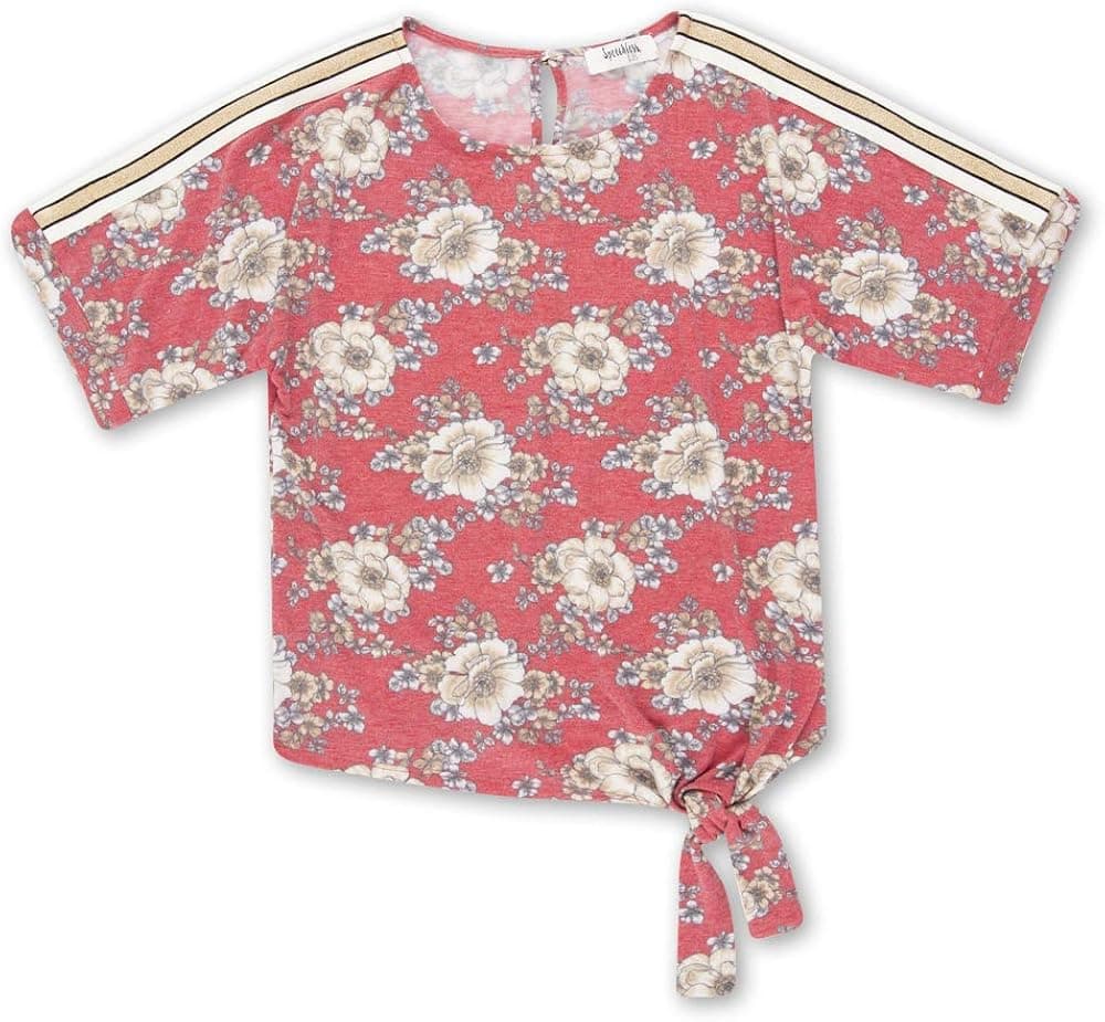 Speechless Girls' Big 7-16 Side-tie Sporty Tee Shirt