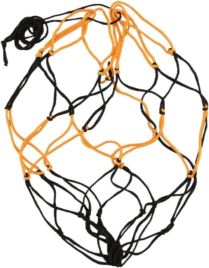 Relefree (Pack of 4 Mesh Ball Bag Black&Yellow Nylon Net for Volleyball Basketball Football Soccer