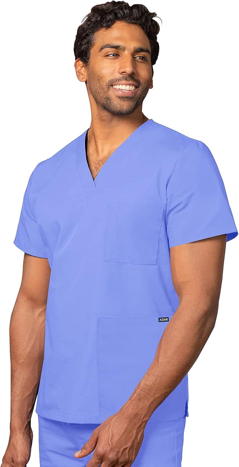 Adar Universal Unisex Scrubs - V-Neck Tunic Scrub Top