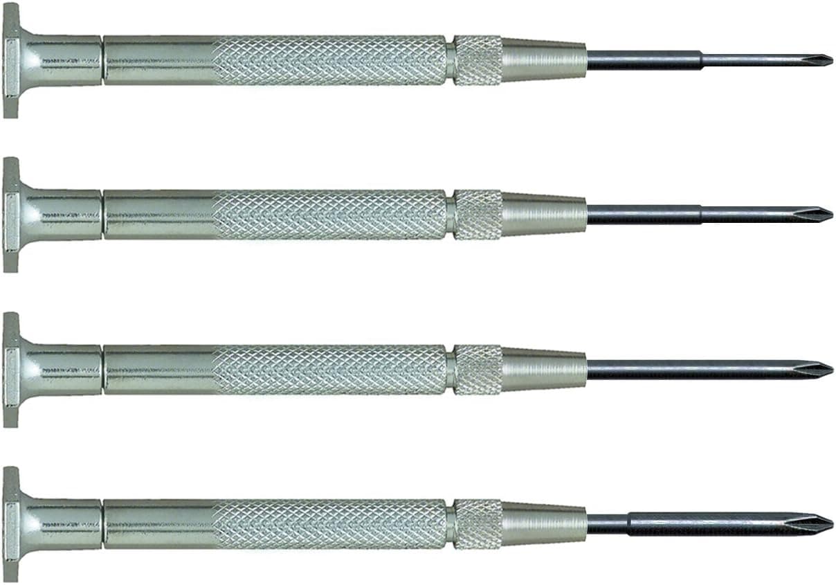 Moody Tools 58-0219 Chromium Vanadium Steel JIS-type Screwdriver Set, 4-Piece, Silver