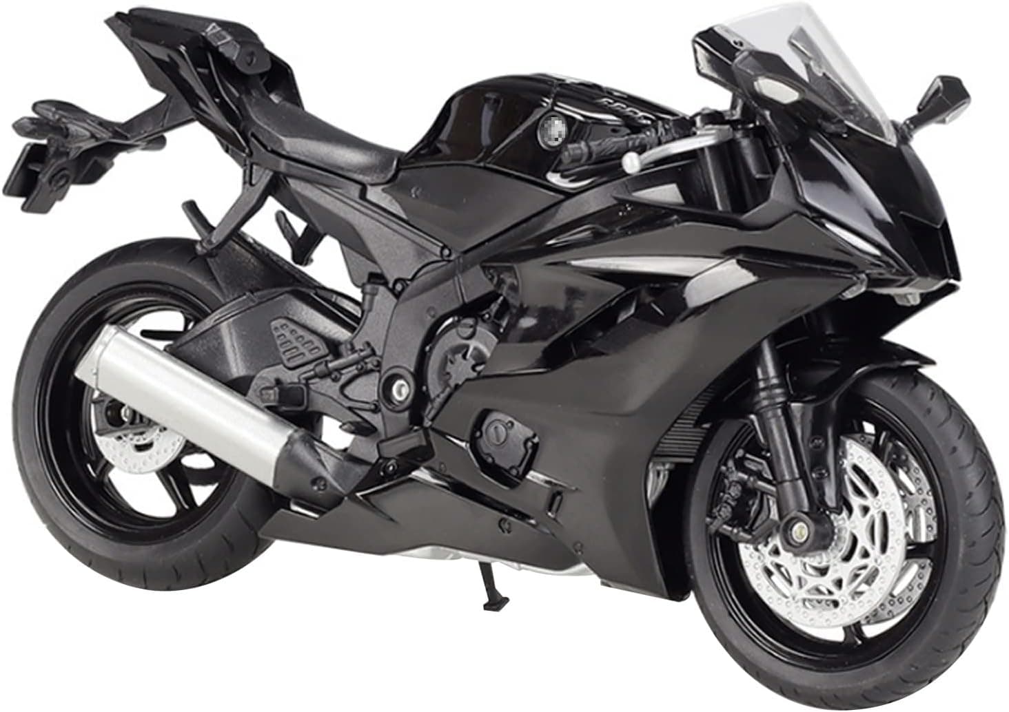 DWL 1/12 Scale Motorcycle Model Die cast Metal with Plastic Parts Motorcycle Yamaha 2020 YZF-R6 (Black)