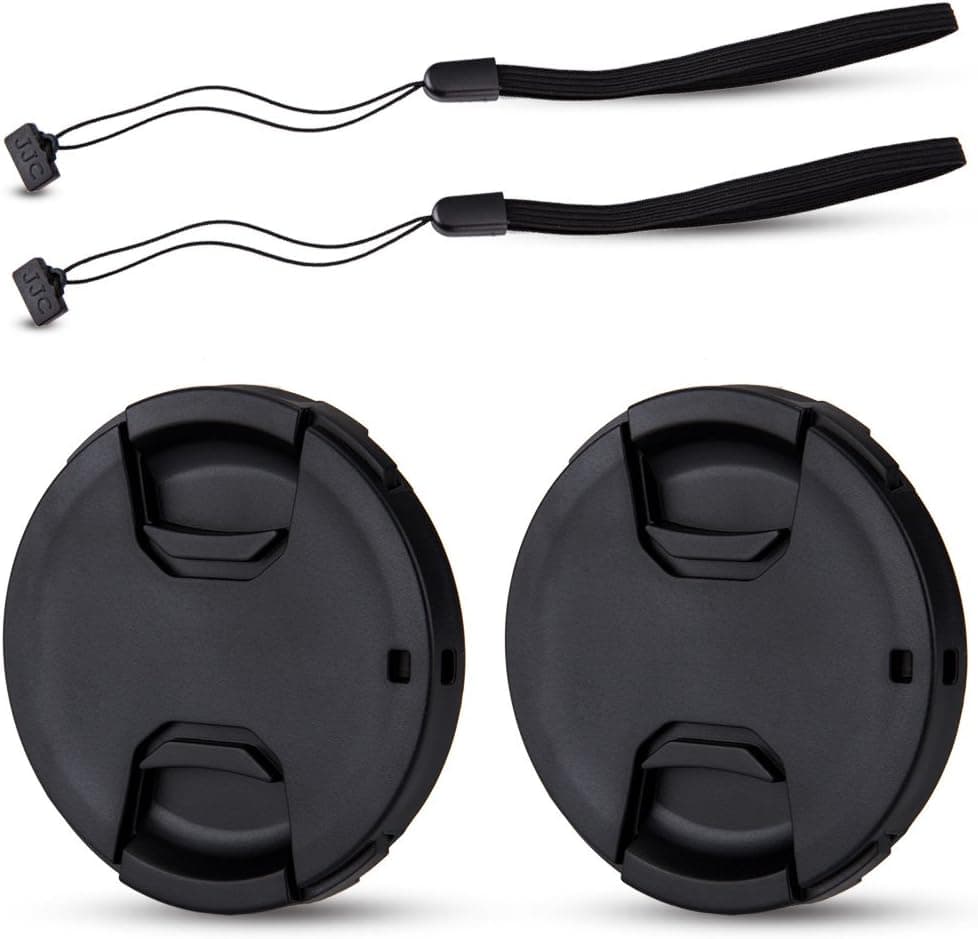 2-Pack JJC 40.5mm Front Lens Cap Cover with Deluxe Cap Keeper for Sony ZV1F ZV-1F ZVE1 ZV-E1 ZVE10 ZV-E10 A6000 A6100 A6300 A6400 A6500 A5100 A7C with Sony E PZ 16-50mm Kit Lens or FE 28-60mm Lens