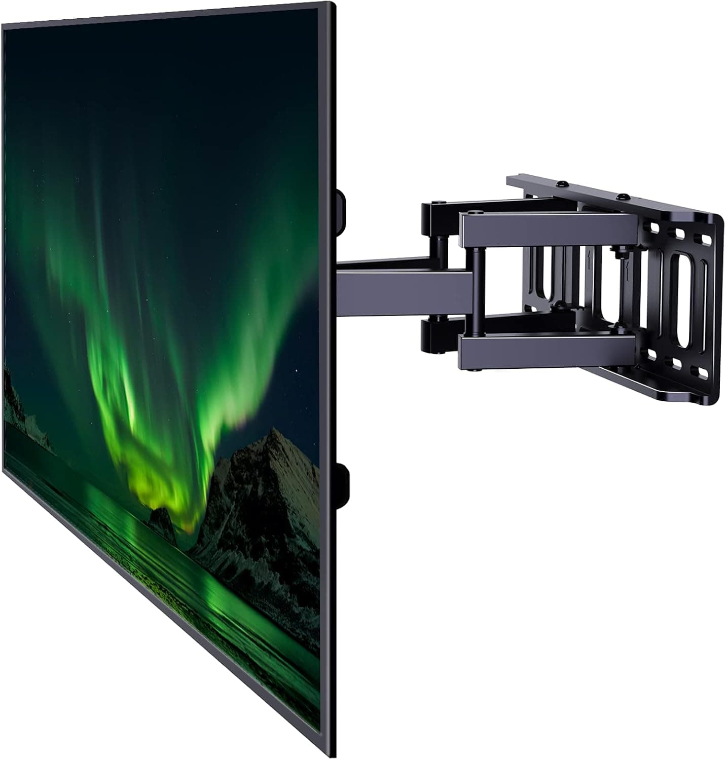 ERGO TAB Full Motion TV Wall Mount Articulating Swivel Extension Arm Fit Most 37-75 inch LED LCD OLED 4K Flat Curved TV up to 132lbs Max VESA 600x400mm (EBLF7)