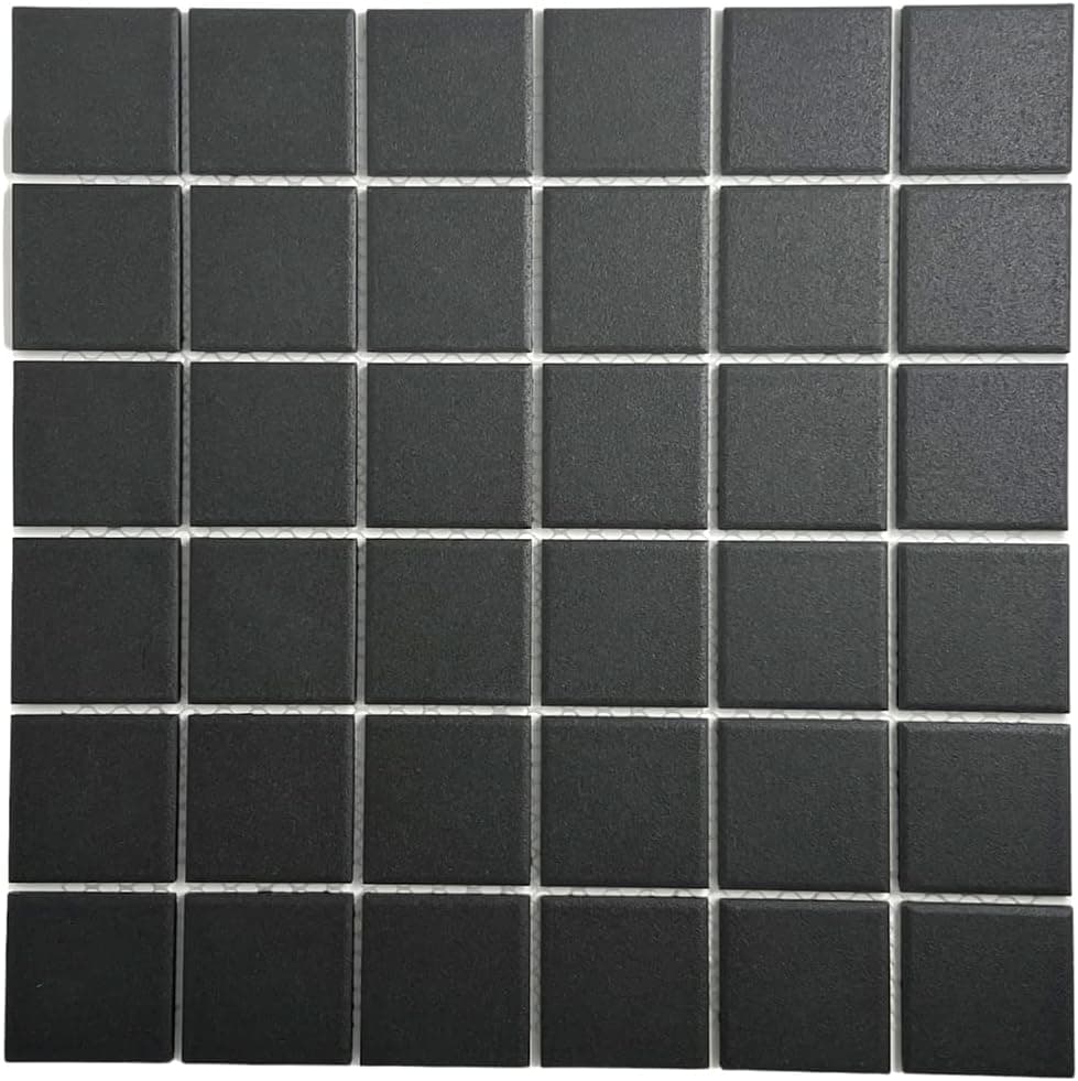 Vintage Black Unglazed Square 2x2 Inch Porcelain Floor & Wall Tile (10 Pcs/10 Sq. Ft. Per Case, 1 Standard Shipping)