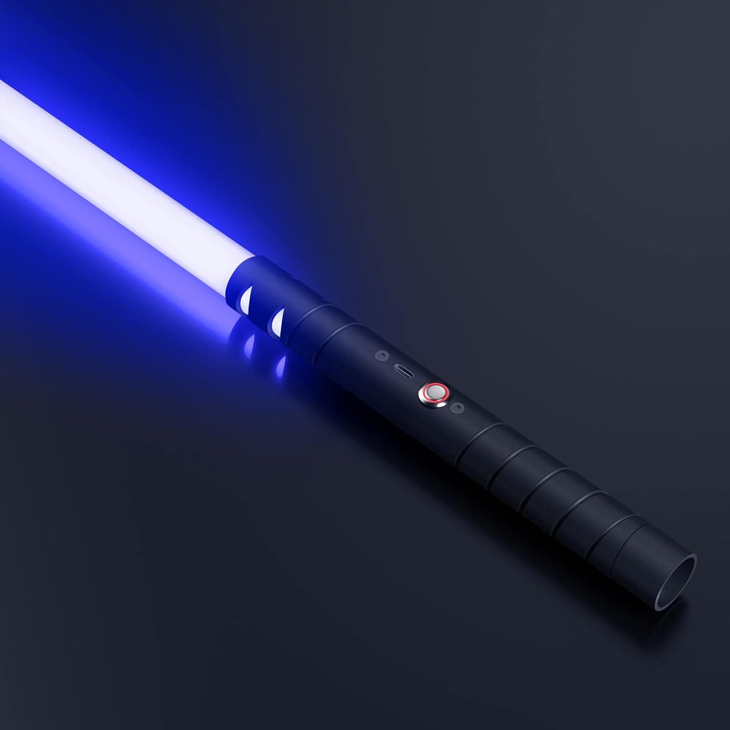 jvmusaber Lightsaber-Toy Fx-Saber Dueling-Force RGB-Sword - Type-C Rechargeable Metal Hilt Force Fx Dueling Light Saber 15 Colors Real Lightsaber for Adults Metal Hilt Three Sound Mode (Black)