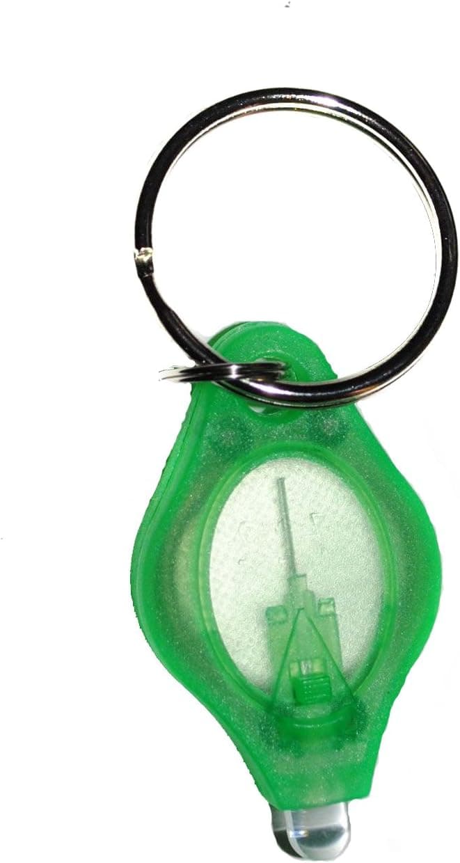 TigerTech Mini LED Keychain Micro Light, Green Body, White Beam