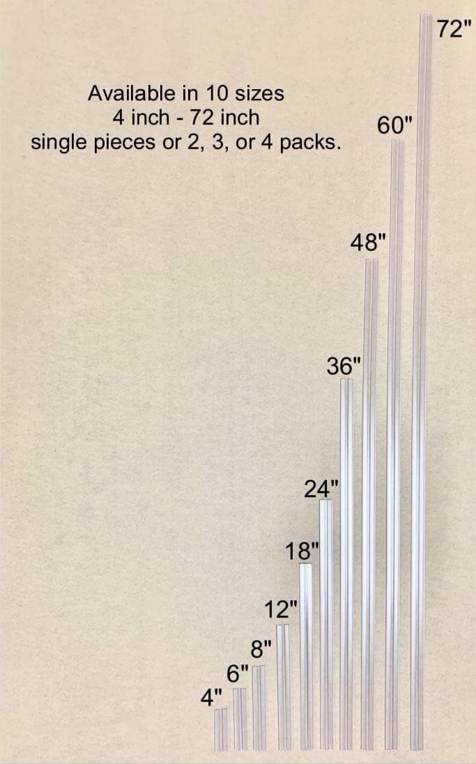 DistinctAndUnique Clear PVC Piano Style Living Hinge for 3/16" (4.5mm) or 1/8" (3mm) Material: No Screws or Glue - DIY for Plexiglass, Acrylic, Glass & More (24 inch, 1 Piece)