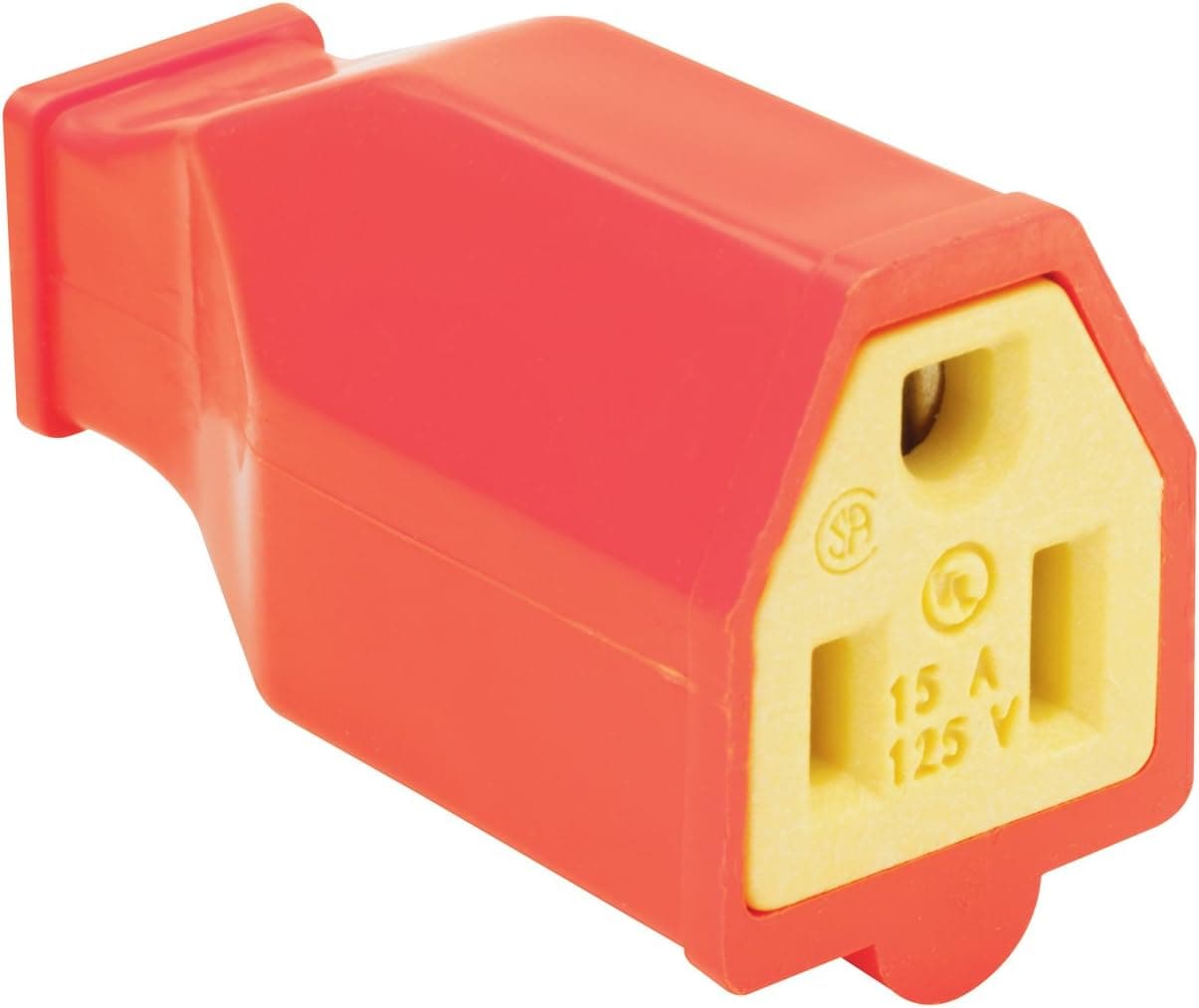 Legrand-Pass & Seymour SA993OCC10 15-Amp 125-volt Straight Blade Connector Two Pole Three Wire orange