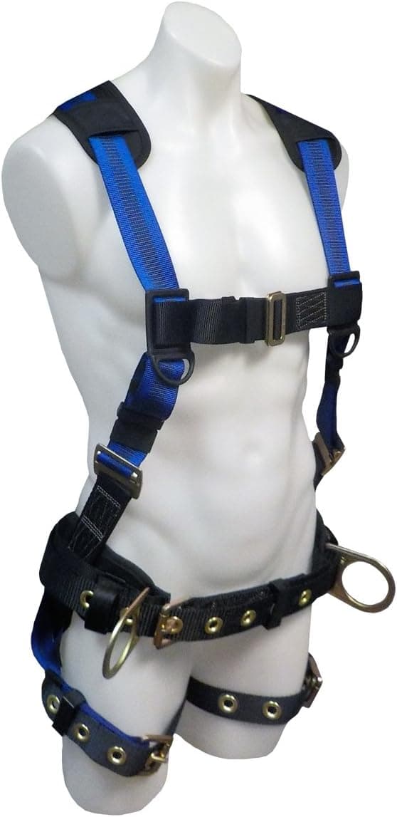SAFEWAZE FS99160-E-M M V-line Construction 3 D-Ring Harness Grommet Leg Straps…