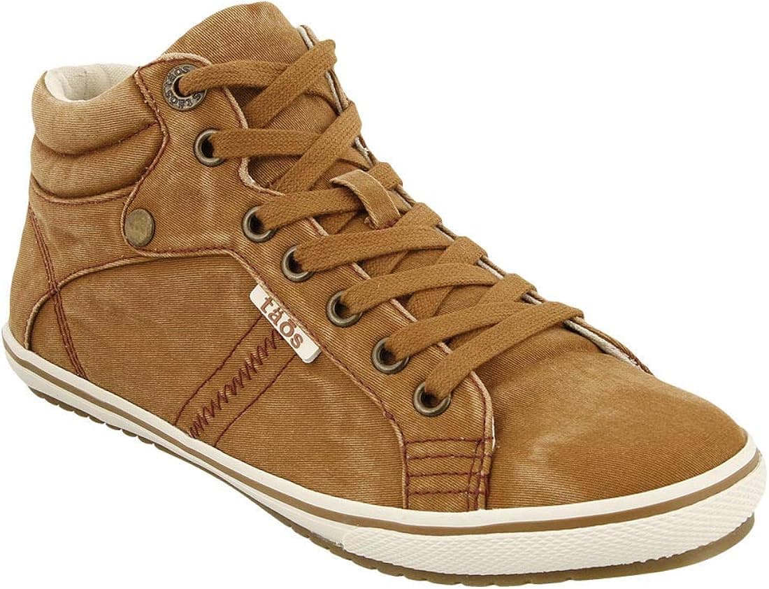 Taos Footwear Women's Top Star Golden Tan Distressed Sneaker 10.5 M US