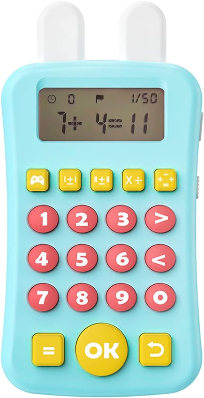 Electronic Math Games for Kids Ages 4+,Addition,Subtraction,Multiplication & Division,Calculator for Kids,Birthday Stocking Stuffers for Boys Girls
