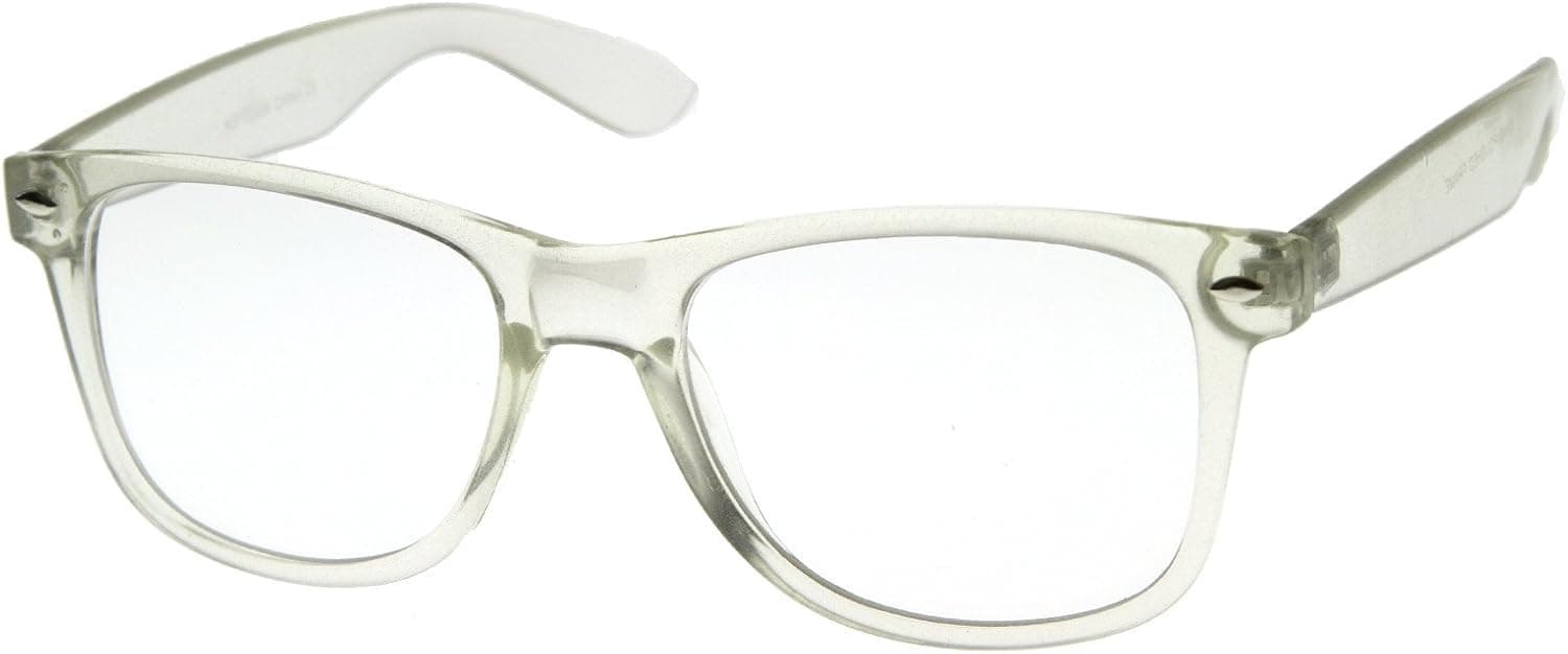 MLC EYEWEAR Ice Clear Edition Horn Rimmed Glasses - Clear Lens