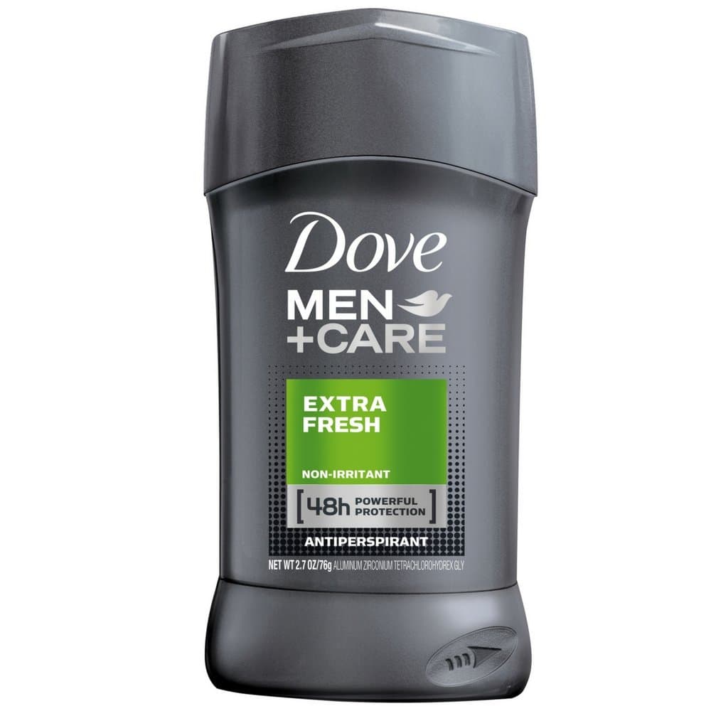 Dove Men + Care 48 Hour Antiperspirant Stick, Extra Fresh, 2.7 Ounces, Pack of 6