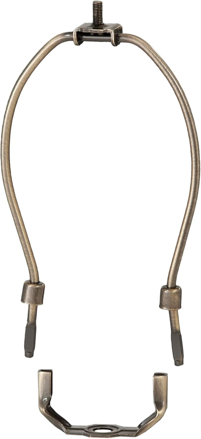 B&P Lamp® 7 1/2 Inch Heavy Duty Lamp Harp, Antique Brass Finish