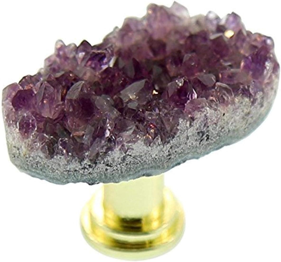 Stephen D. Evans K-G-Lame-C Light Amethyst Stone Knob, Chrome