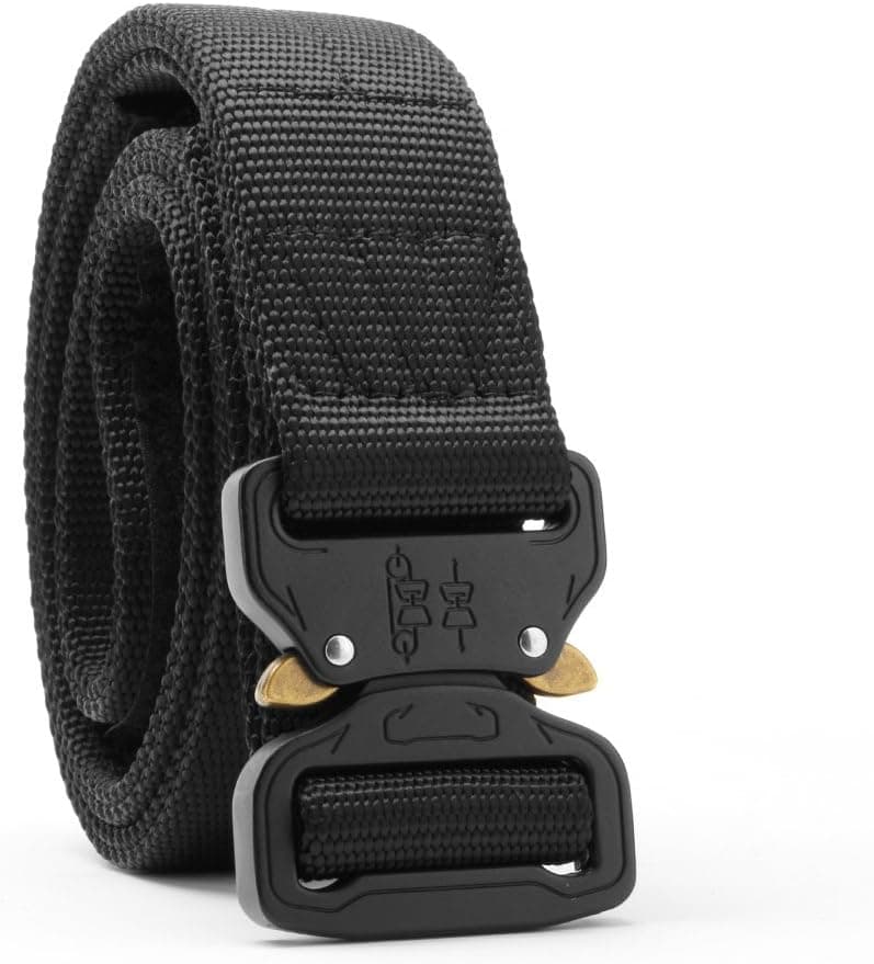 Packetop Tactical Belt Nylon Belt for Men - Gun Belts for Concealed Carry - Heavy Duty Webbing Belt Adjustable Military Style Belt - Battle Belt Shooter Belt EDC Belt