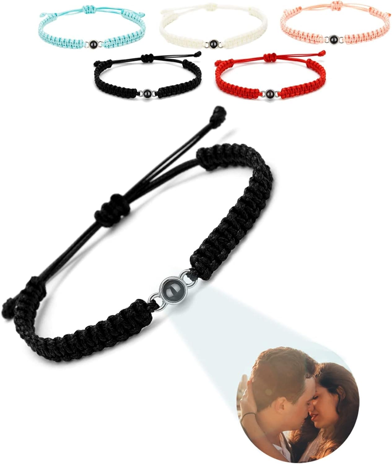 Personalized Bracelets with Picture inside, Customized Projection Bracelets with Photos, Picture Bracelet Personalized Photo for Mothers Day Birthday Anniversary Memorial Gifts